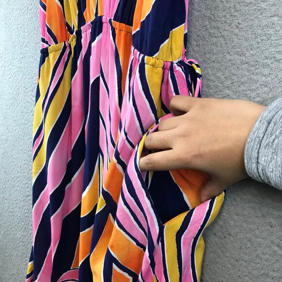 Anthropologie Maeve Finley Wide Leg Colorful Jumpsuit Size 10 - Picture 3 of 11